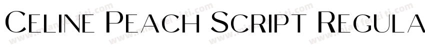 Celine Peach Script Regular字体转换